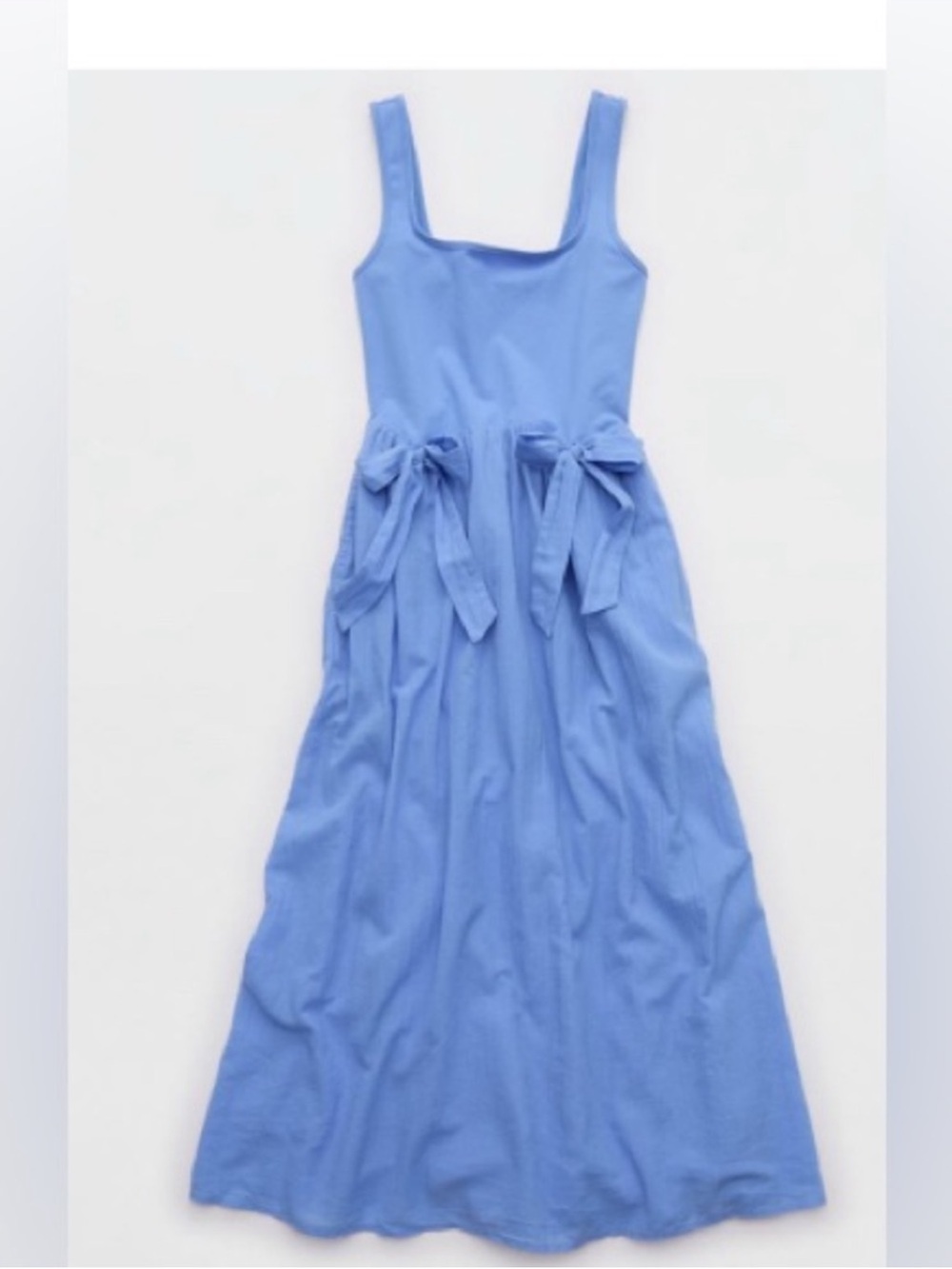 Aerie At the Barre Bow Dress in Dream Blue Size Large BNWT